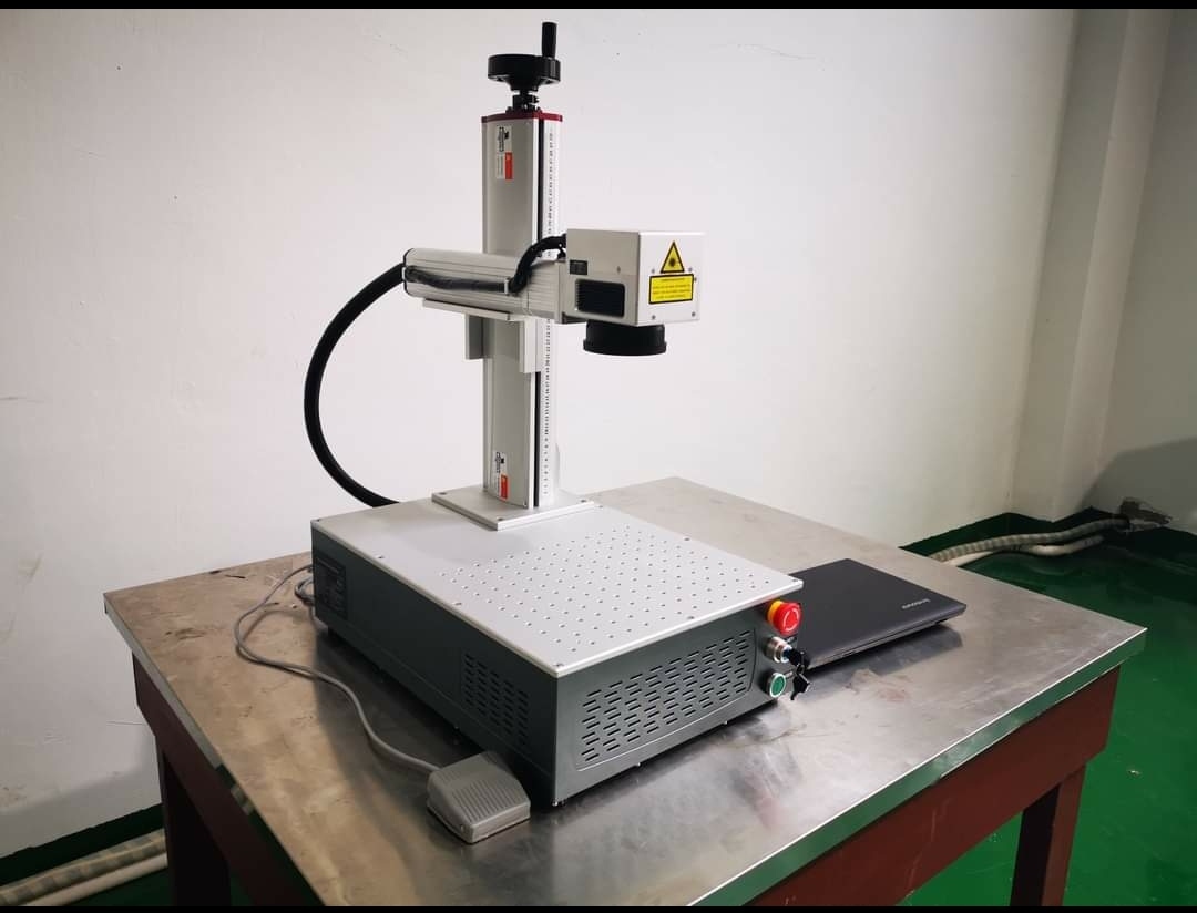50 Watt Metal Laser Engraving Machine - Color: Grey/white