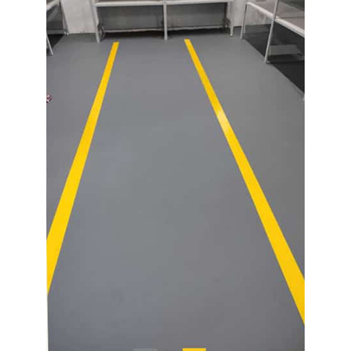 Pu Crete With Yellow Marking Flooring - Durable Pu Material, Customized Sizing, Natural Color Finish | Normal Water Absorption, Anti-aging Features