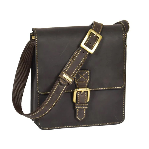 Ladies Sling Bag - Leather, Small Size, Black Color | Modern Design, Adjustable Strap, Warranty Included