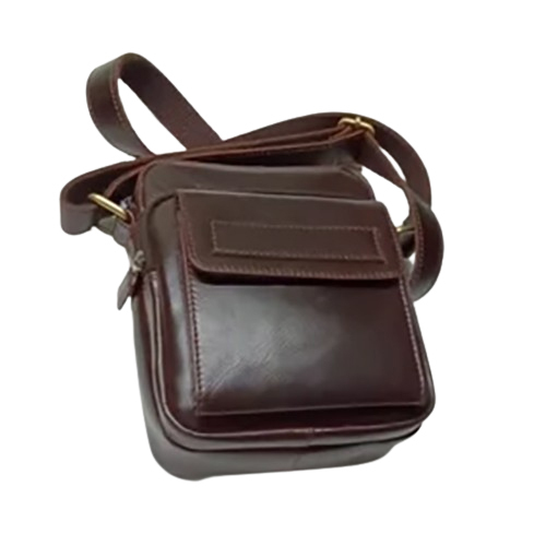 Hunter Leather Sling Bag - Color: Dark Brown