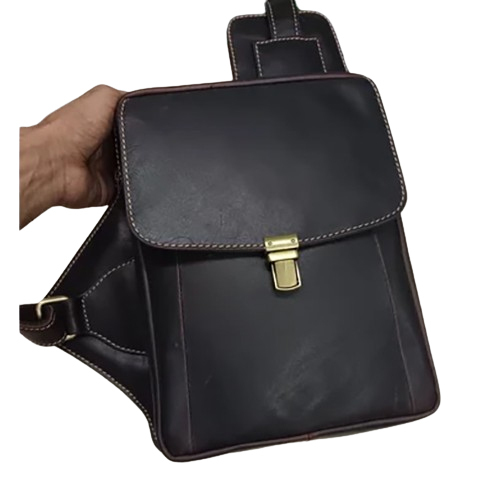 Black Color Plain Sling Bags - Design: Mordern
