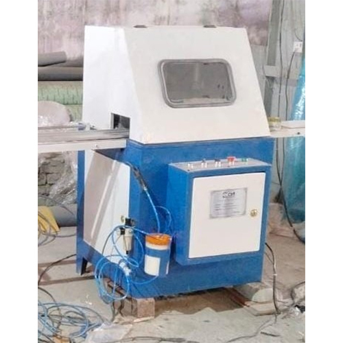 UPVC and Aluminum Heavy Automatic Single Head Cutting Machine - Steel, 500 Blade Size, Blue Color, 220 Volt Voltage, 300 kg Weight | Full Automatic Function, 1 Year Warranty, Manual Control System