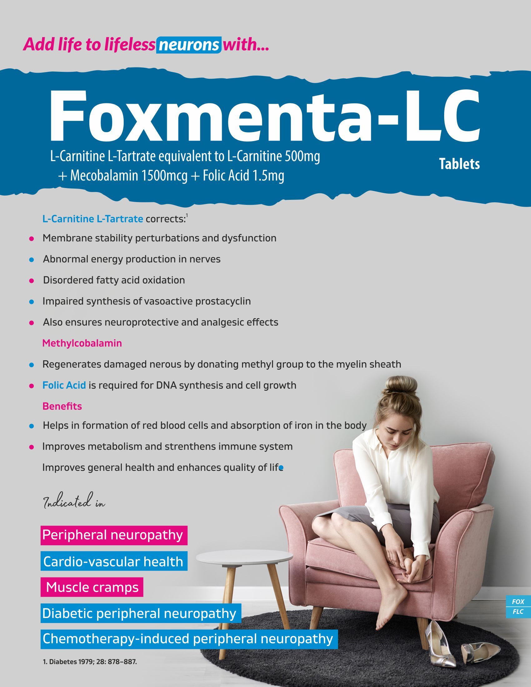 L-carnitine, L-tartrate, Methylcobalamin, Folic Acid Tablet - Drug Type: Health Supplements