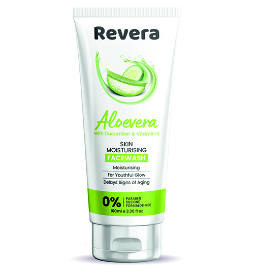 Revera Aloe Vera Facewash - Nourishing Formula, Gentle Cleansing With Aloe Vera And Cucumber Extract, D-panthenol & Tocopheryl Acetate For Youthful Glow, Suitable For All Skin Types