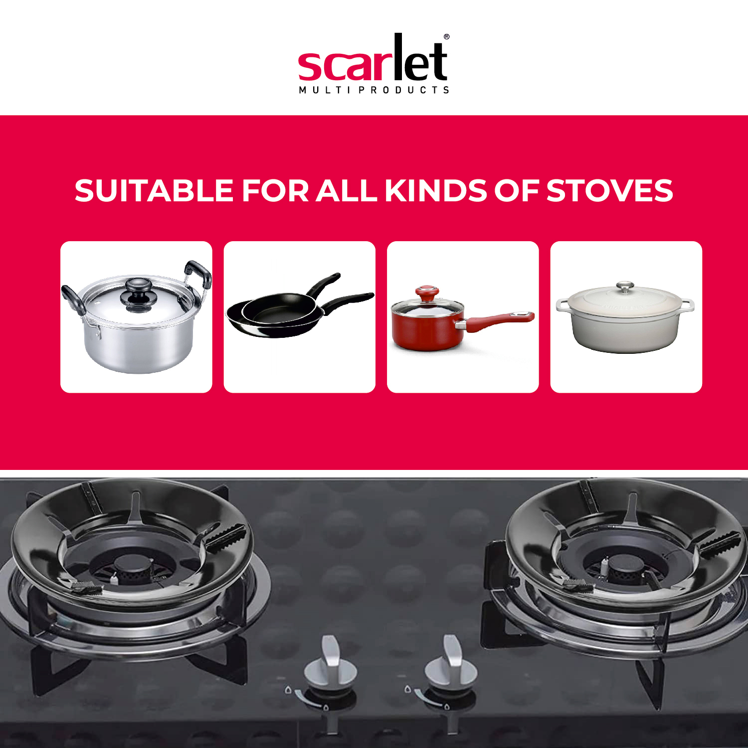 Gas Stove Burner Stand - Color: Black