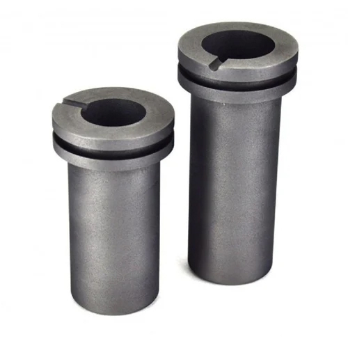 Graphite Crucibles - 25mm Size, 300 Grams Weight, Sleek Black Finish | Rigid Hardness for Industrial Applications