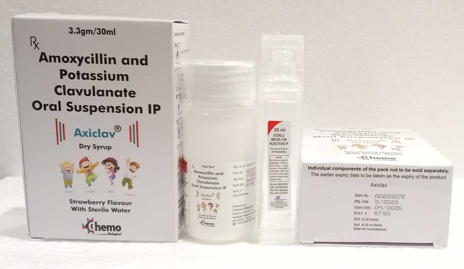 Amoxycillin 200mg + Clav 28.5mg Per 5 Ml (With Water) - Expiration Date: 1 Year Years
