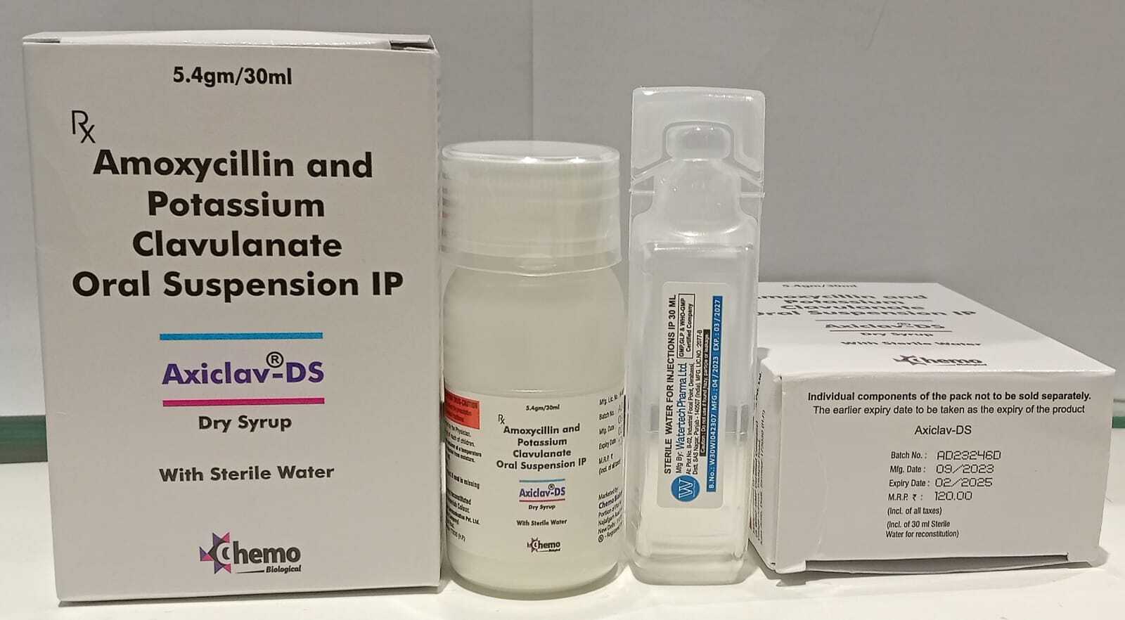 Amoxycillin 400mg + Clav 47mg Per 5ml (With Water)