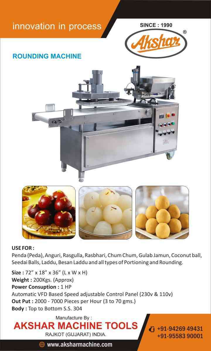 Automatic Rasgulla Making Machine - Dimension (L*w*h): 72*18*36 Inch (In)