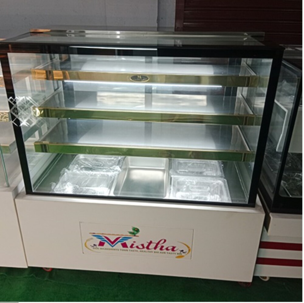 Cold Display - Stainless Steel, Silver Color | Polished Surface Finish, Durable Metal Design