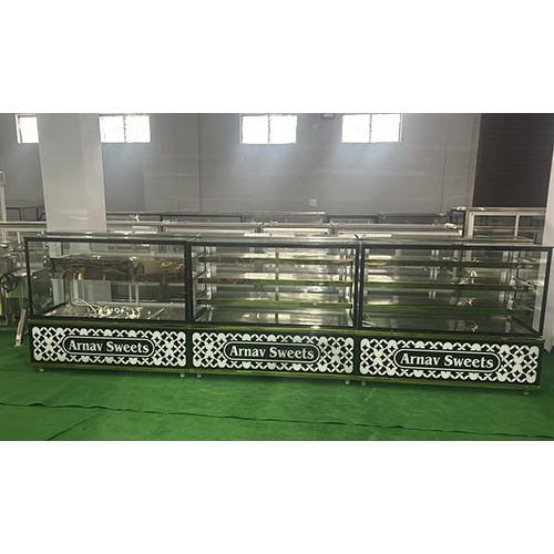Silver S.S. Display Counter Glass