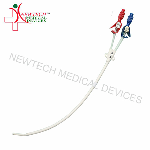 Long Term Catheter - New PVC in Blue and White | Manual Operation for Extended Use