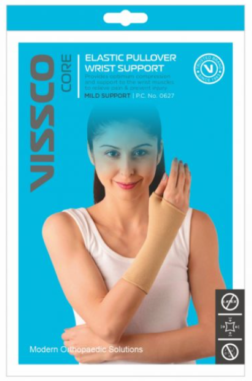 Elastic Pullover Wrist Support - Latex-free Skin Friendly Material, 11x1.1x18 Cm Dimensions, Thumb Insert For Optimal Comfort & Compression Support