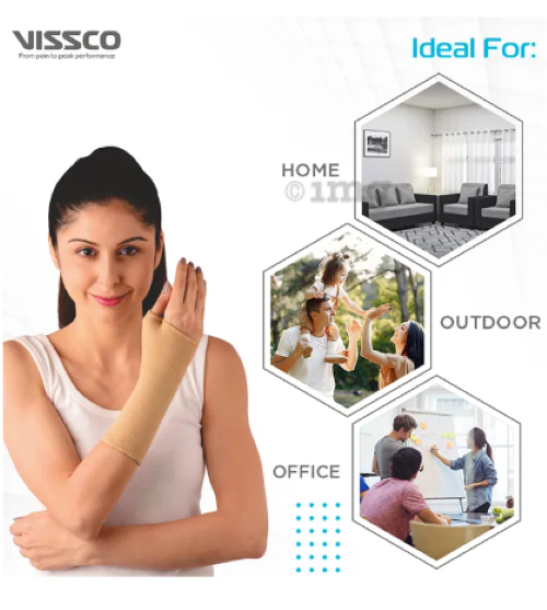 Elastic Pullover Wrist Support - Latex-free Skin Friendly Material, 11x1.1x18 Cm Dimensions, Thumb Insert For Optimal Comfort & Compression Support