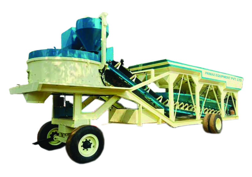 Mobile Batching Plant With Pan Type Mixer