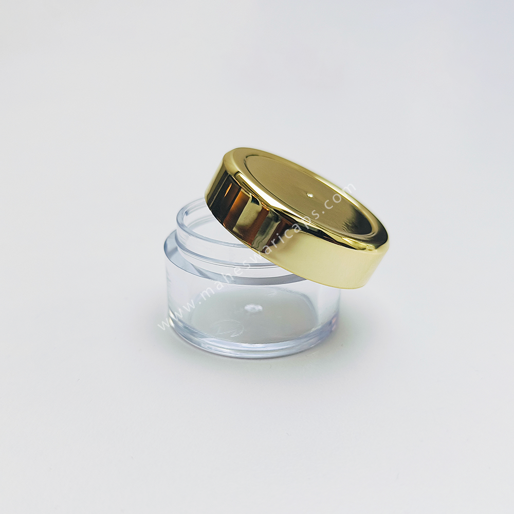 Acrylic Balm Jar 15gm With Gold Metalizing Cap