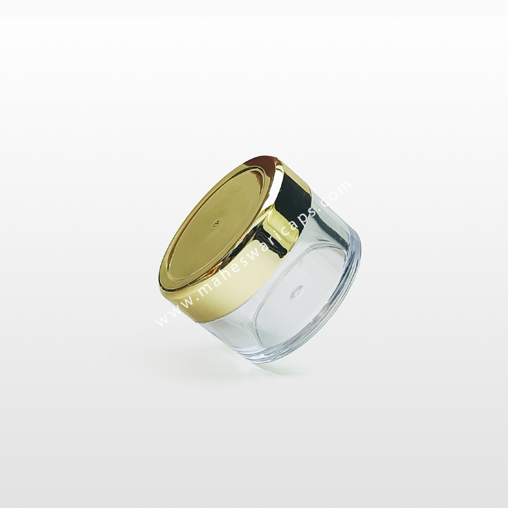 Acrylic Balm Jar 15gm With Gold Metalizing Cap