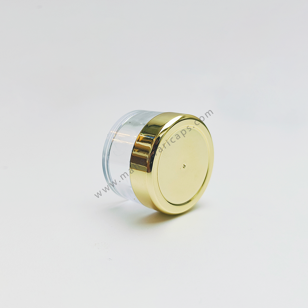 Acrylic Balm Jar 15gm With Gold Metalizing Cap