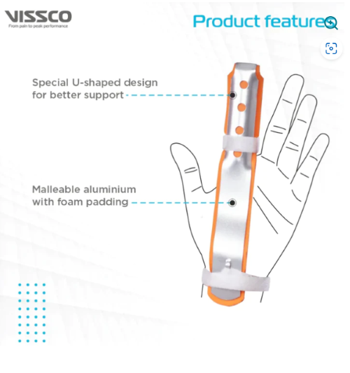 Finger Splint - Universal Fit For Metacarpal Fracture And Finger Deformity | Durable, Supports Finger Rehabilitation, 1-year Warranty