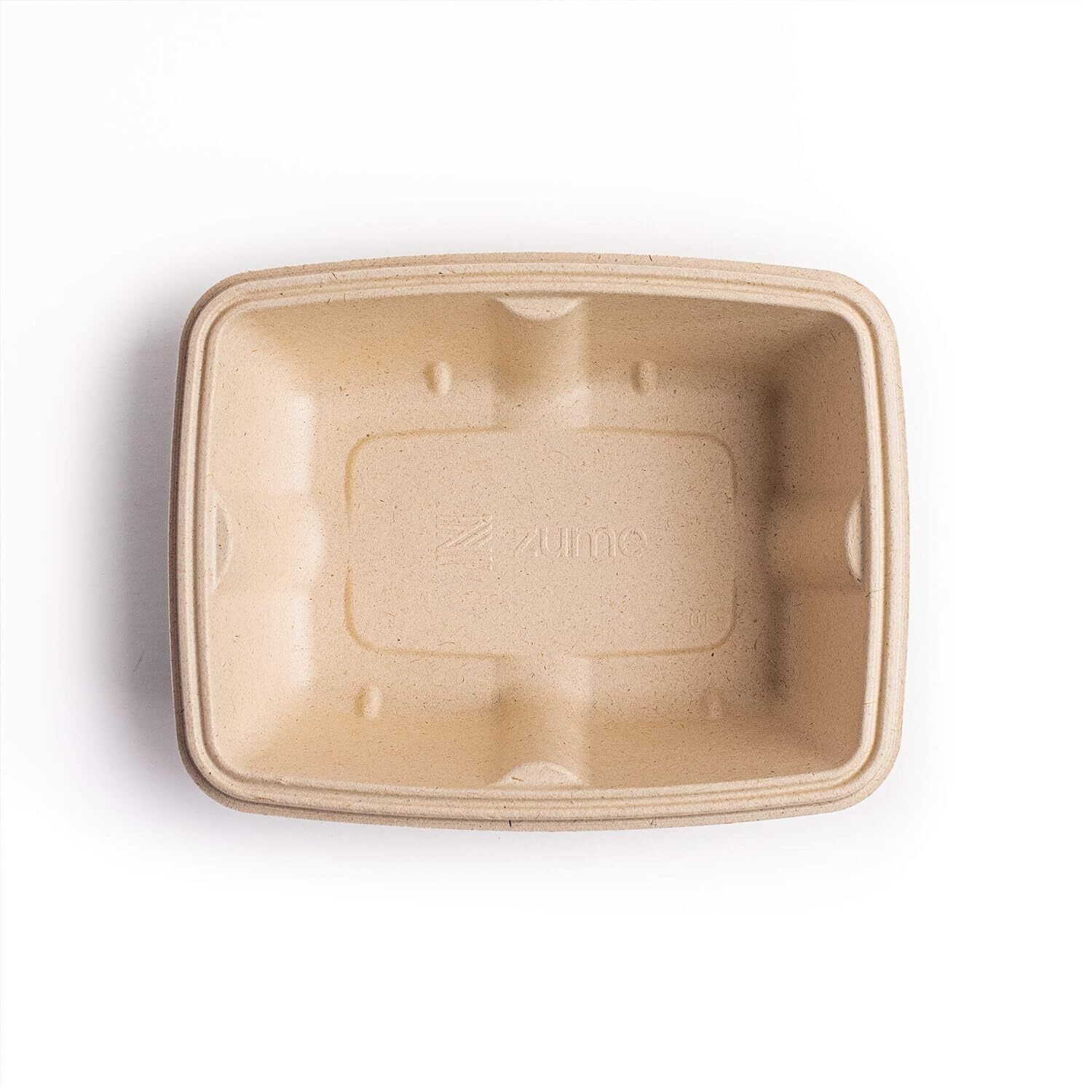 500ml Rectangle Bagasse Container With Snap-fit Lid - Brown, Eco-friendly & Biodegradable, Leak-proof For Hot Or Cold Foods
