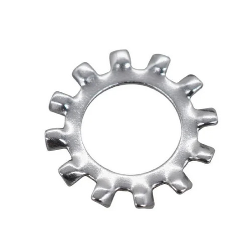 Mild Steel Multi Tooth Washer - Mild Steel, Different Sizes, Silver Color | Round Shape for Industrial Applications