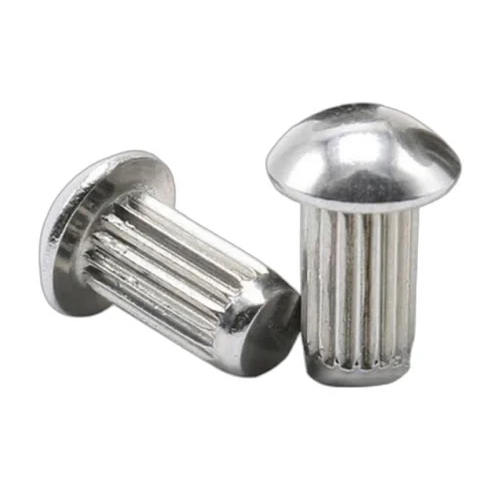 Dome Head Knurled Rivet - Steel, Various Sizes, Silver | Reliable Fastener For Industrial Applications, Vibration Resistant Design