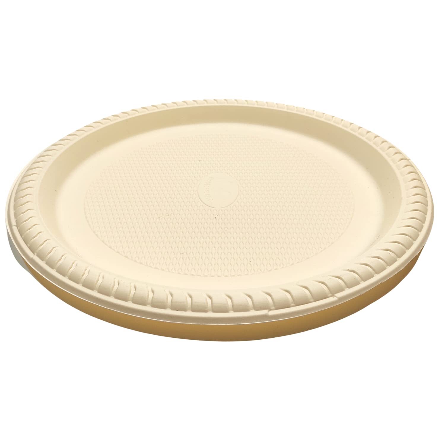 10 Inch Ecofriendly Cornstarch Disposable Plates - Cornstarch Material, Brown Color | Biodegradable, Microwavable, Leak Proof, Oil & Water Proof