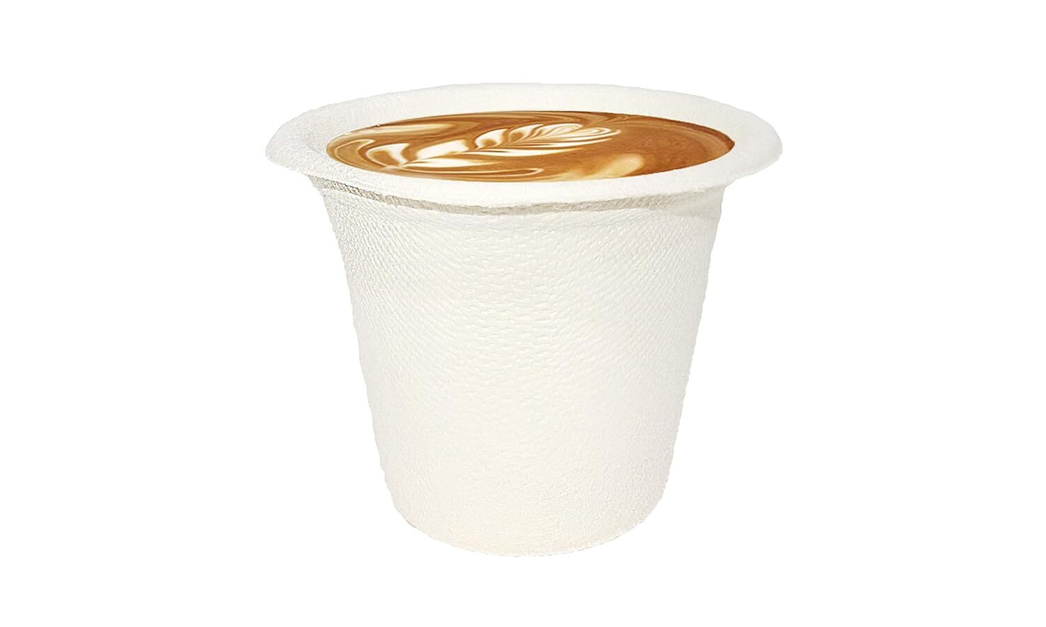 Compostable Cup - 250ml Natural Bagasse, Eco-friendly Biodegradable White Cup For Hot & Cold Beverages