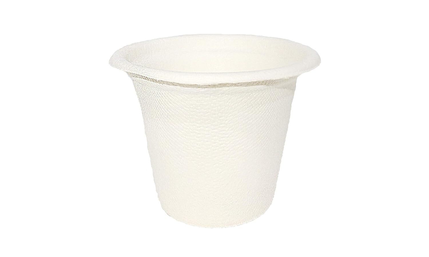 Compostable Cup - 250ml Natural Bagasse, Eco-friendly Biodegradable White Cup For Hot & Cold Beverages