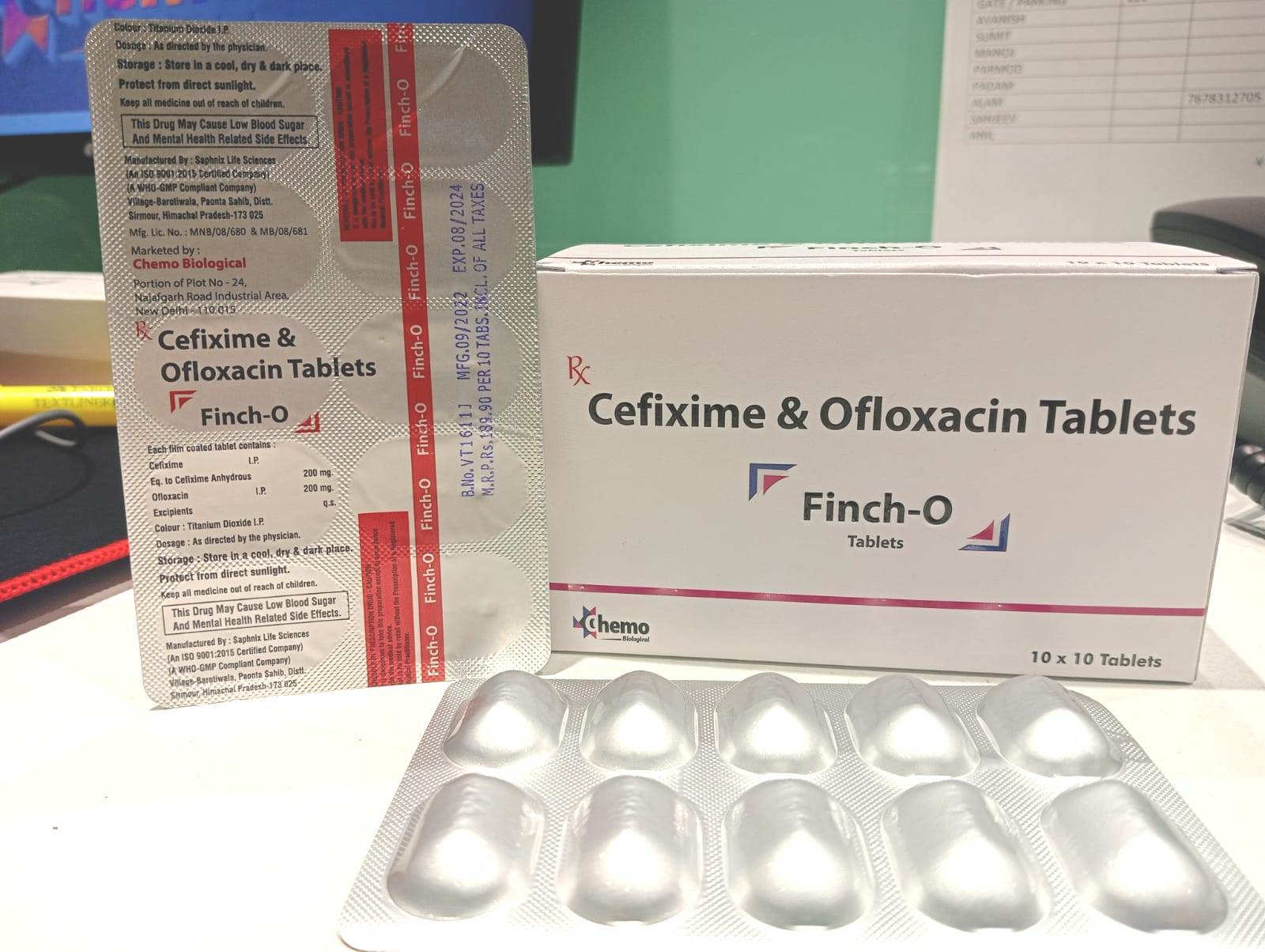 Cefixime 200 Mg With Ofloxacin 200 Mg Tablets