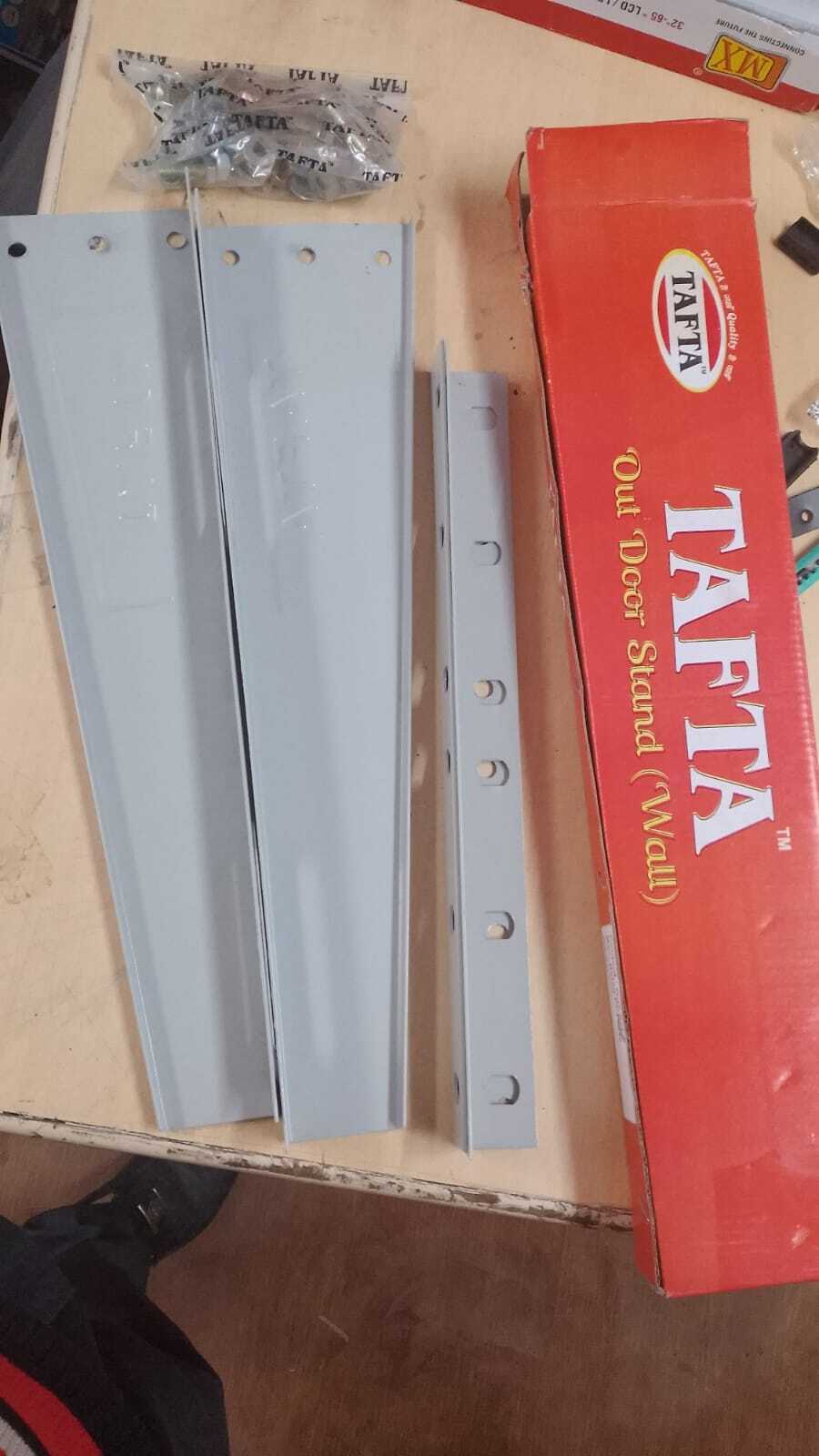 Inverter Stand - Steel, 12x12x18 Inches | Silver Powder Coated, 100 Lbs Load Capacity, Wall Mount Design