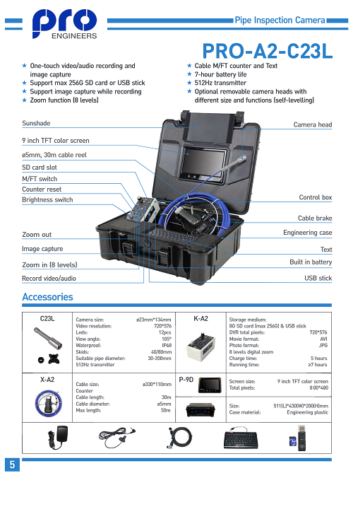 Pro Drain & Pipe Inspection Camera