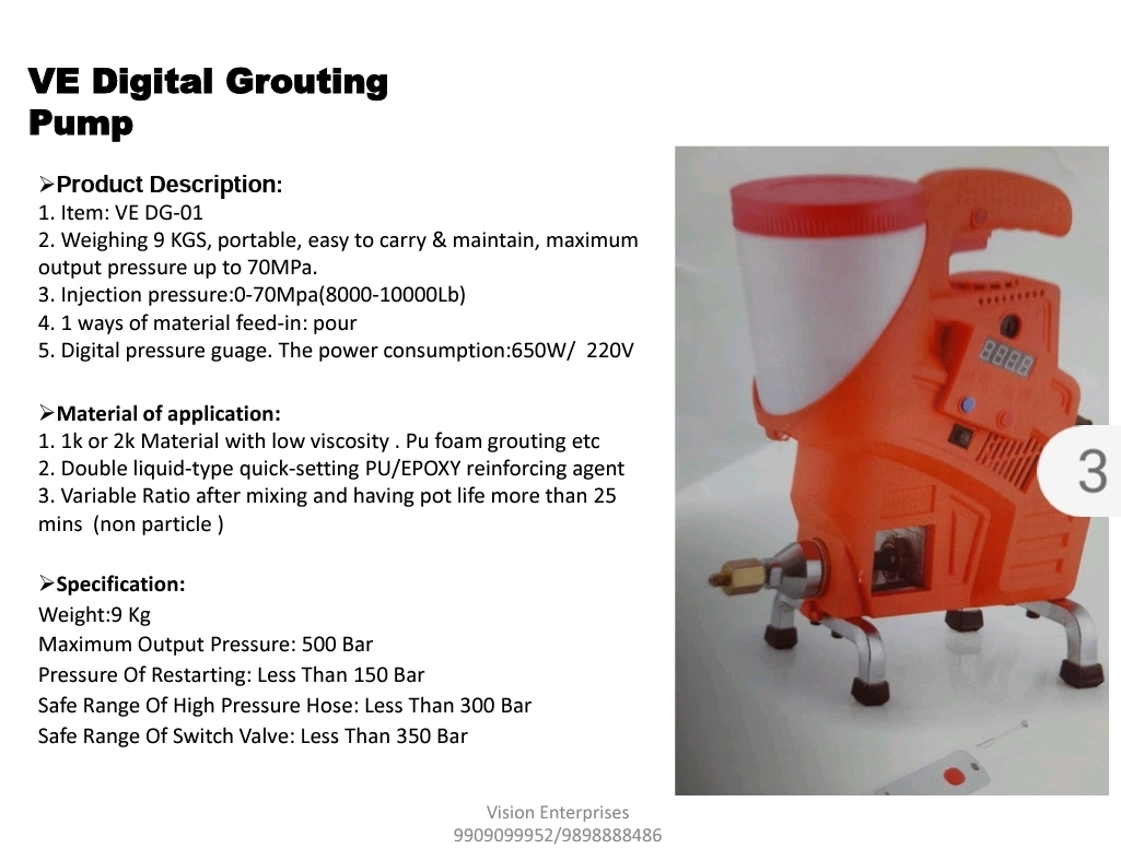 Grouting Machine - Color: Orange
