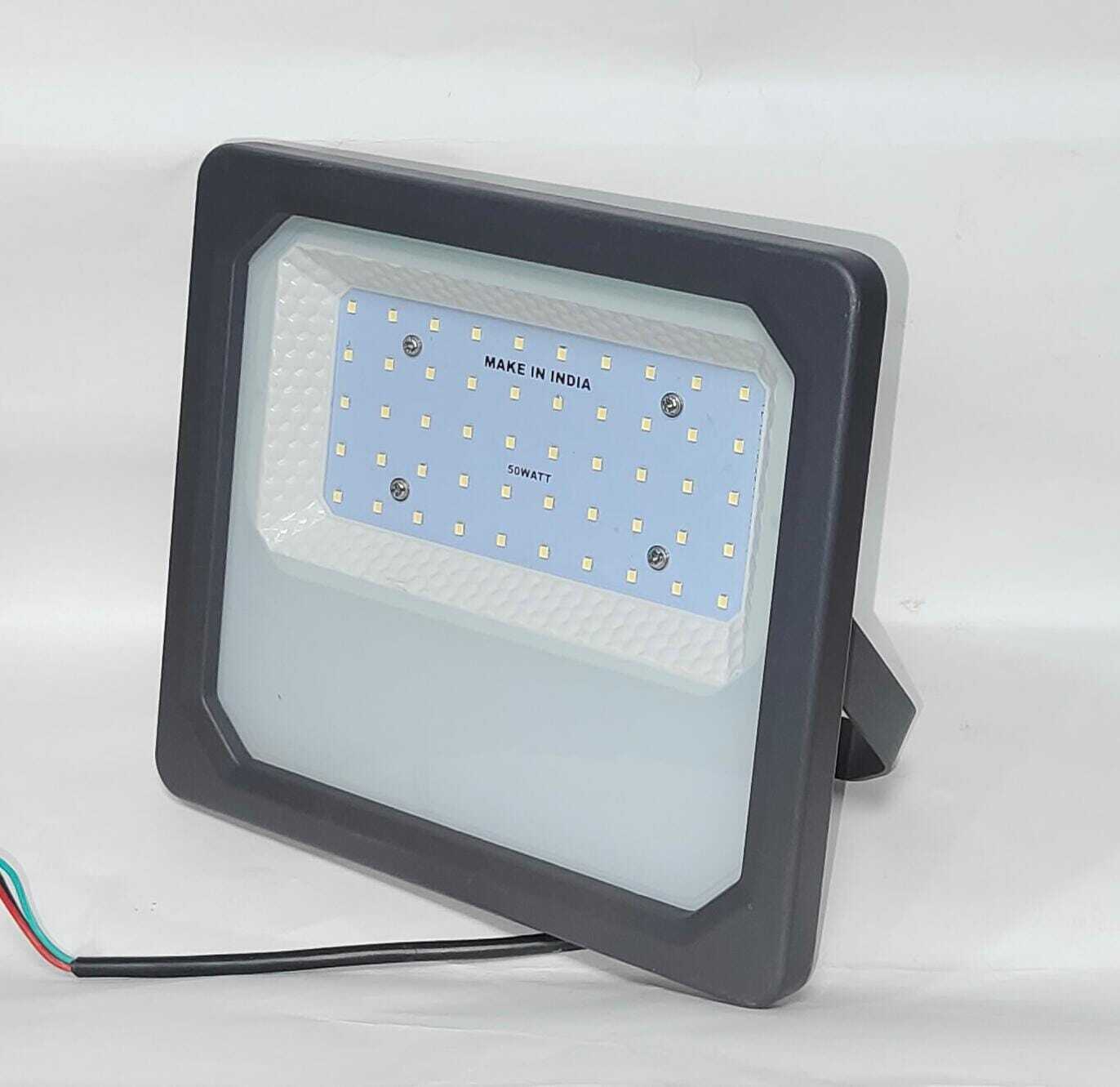 Led Flood Light 50w - Aluminium Die Casting, Cool White Light, Ip66 Rating | 4000k-6500k Color Temperature, 95% Efficiency, 2-year Warranty