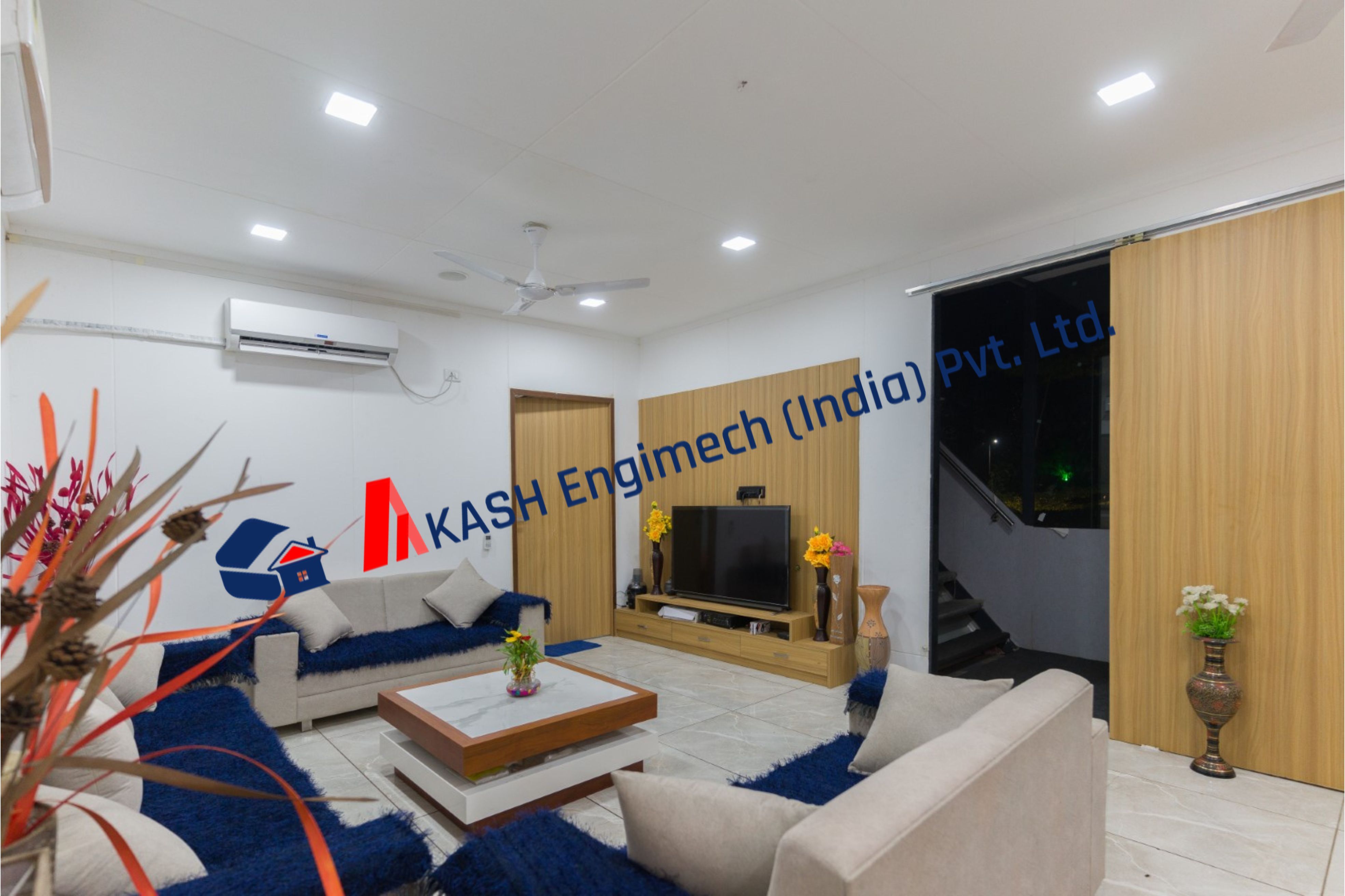 Container House 3bhk - Steel Modular Design, 1700 Sq. Ft. Living Space | 3 Bedrooms, 3 Bathrooms, Fully Furnished, Modern Deck