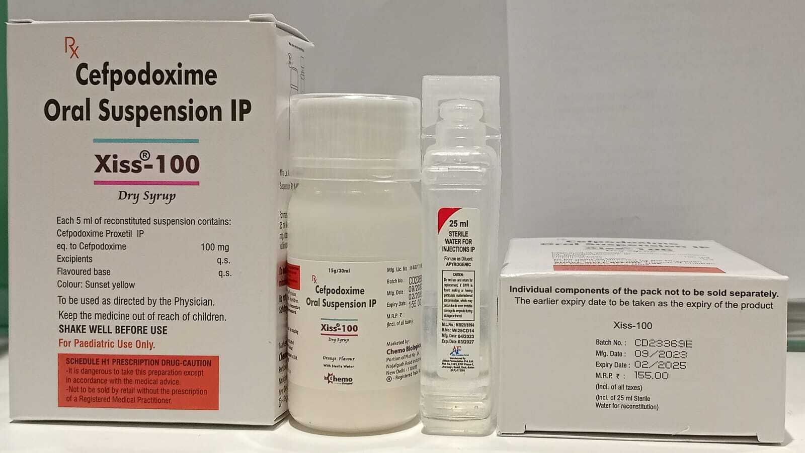 Cefpodoxime Proxetil 100 Mg Per 5 Ml ( With Water)