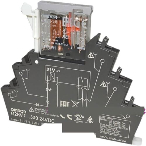 G2RV-1-S-G dc21 Slim Relay - 24VDC Input Voltage, G2RV-SR700/500 AC/DC Compatibility | Industrial Slim I/O Relay for Reliable Performance