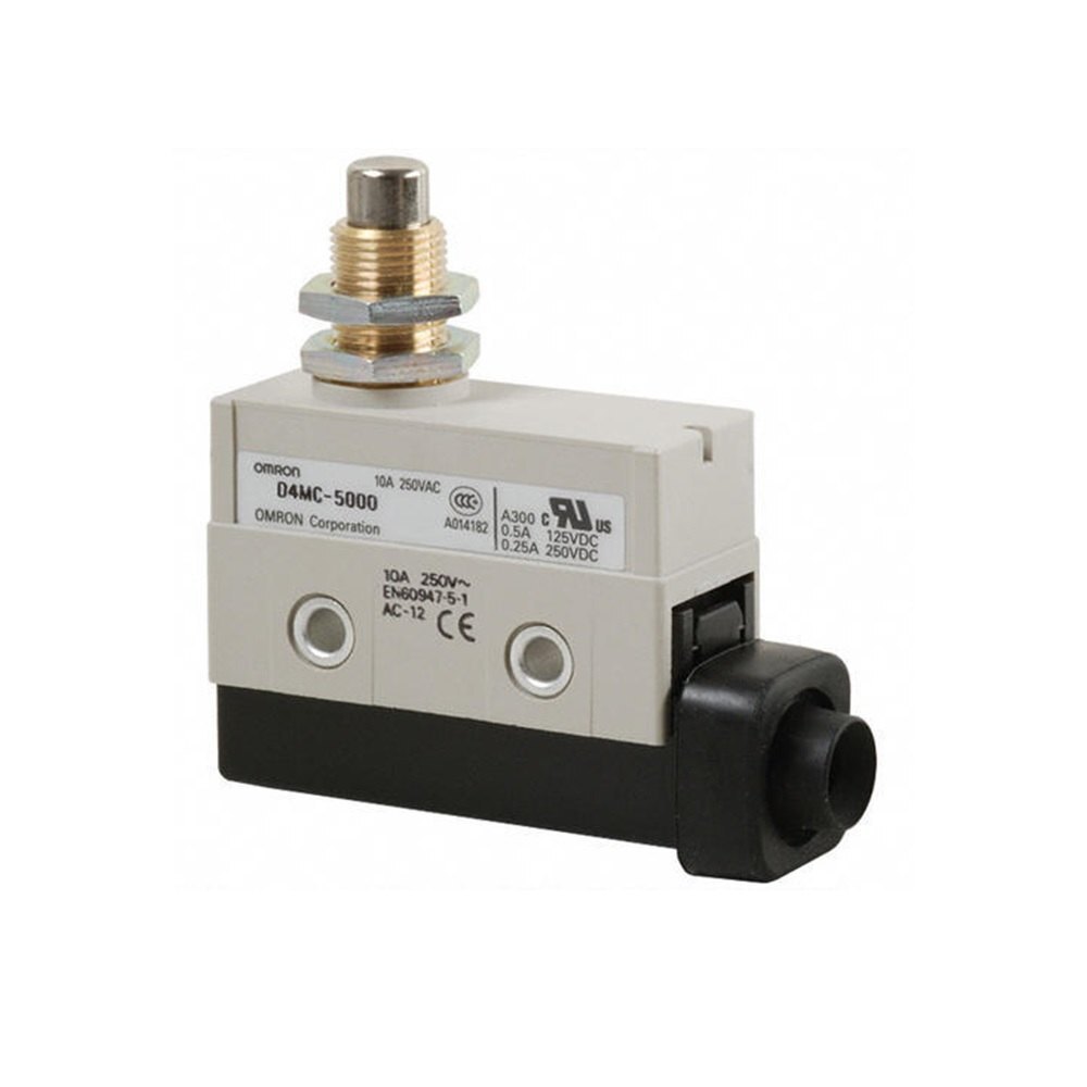 D4mc-5000 Limit Switch - Spdt, Enclosed Limit Switch, Ip67 Rating, Panel Mount Plunger, Side-mounting Capability | General Load Performance