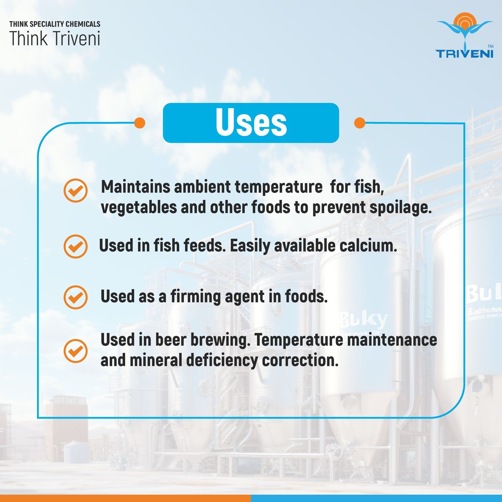 Calcium Chloride Fused - Application: Water Treatment