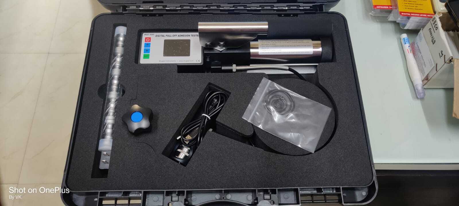 Digital Pull Of Adhesion Tester Dolly Tester - Color: Black And Silver