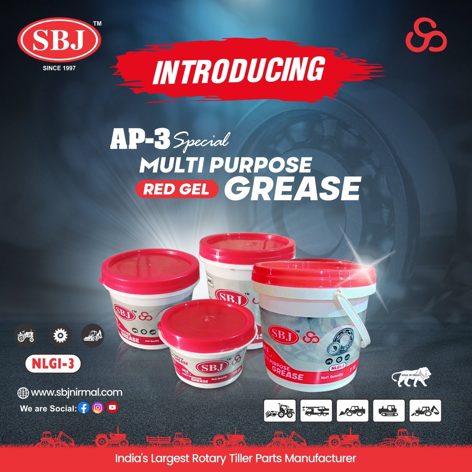 Sbj Red Gel Grease