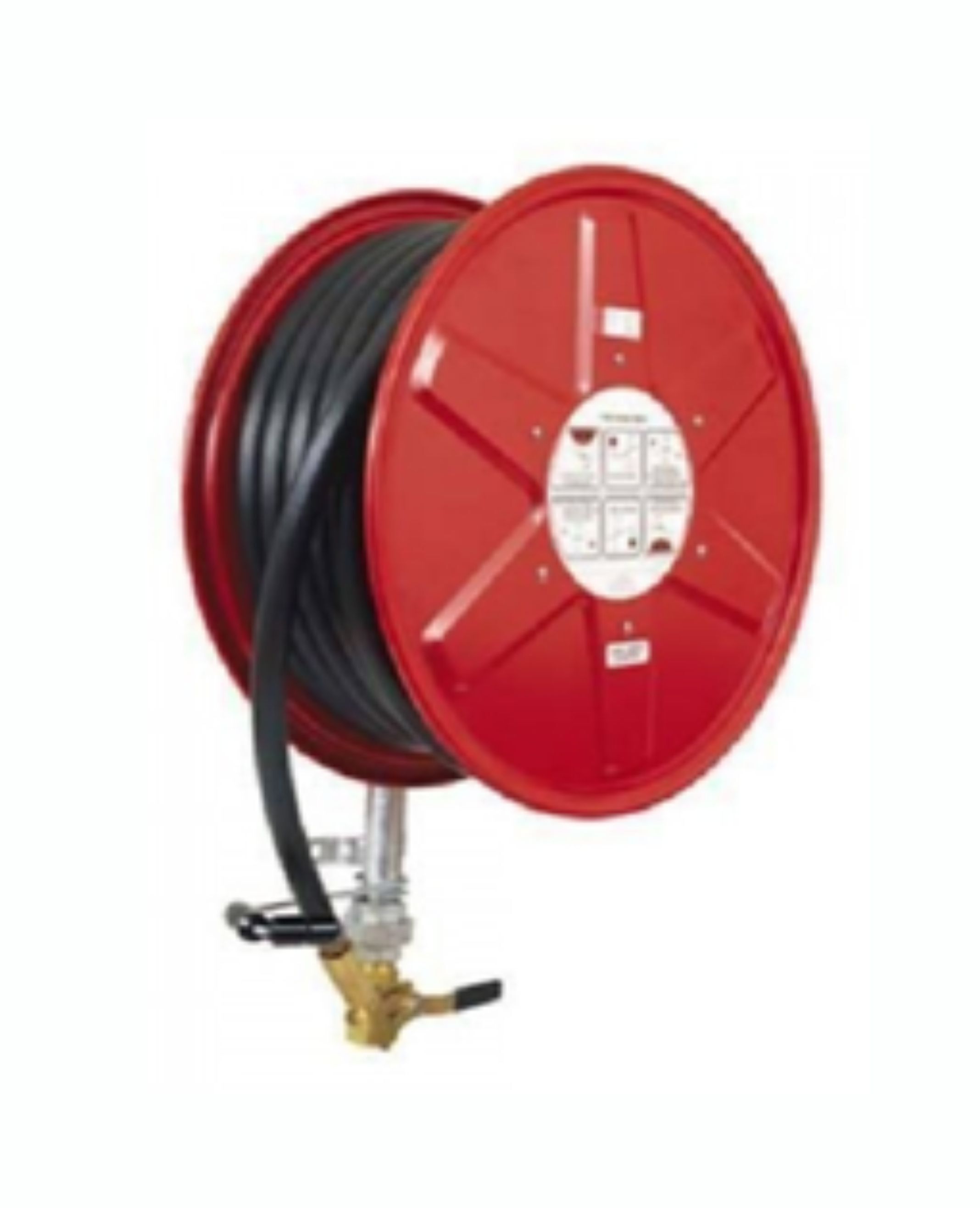 Hose Reel Box - Steel, 250x250x100 Mm, Red | 50m Hose Capacity, 25 Mm Diameter, Fire Hose Storage, Ul Listed