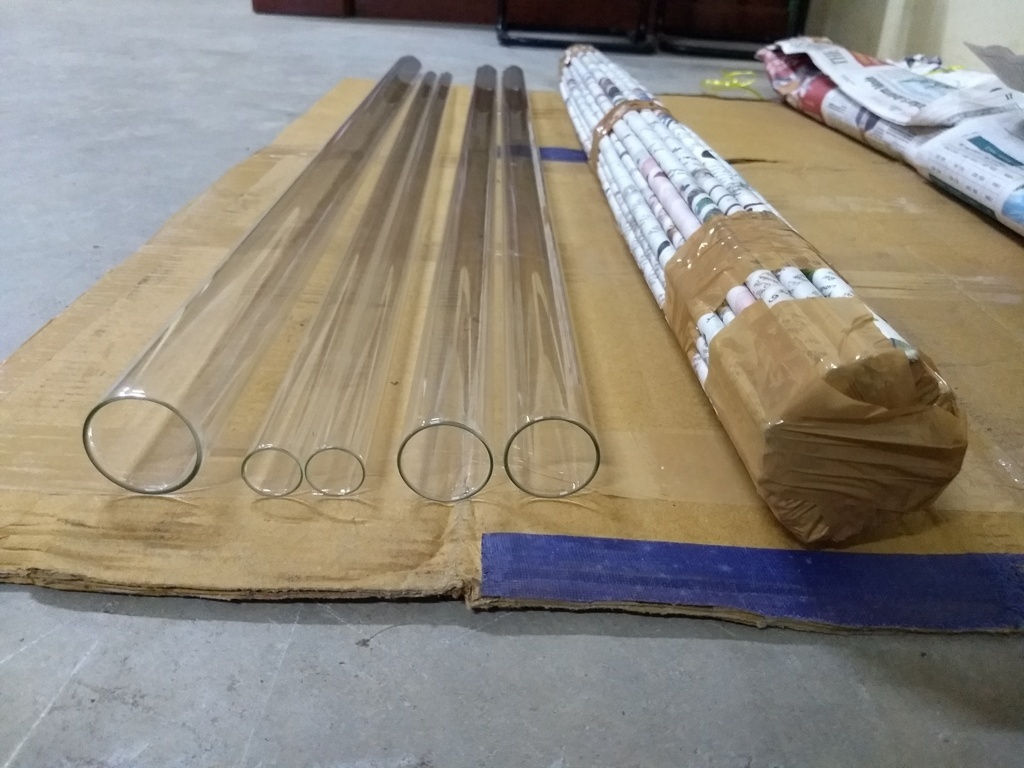 Clear White Glass Tubes