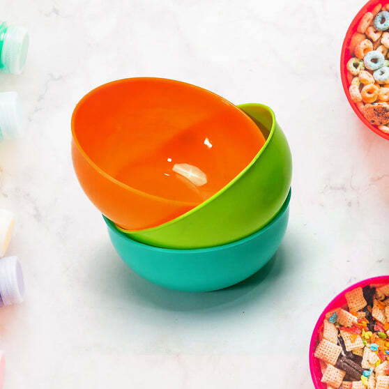 Soup Bowls For Daily Use For Kitchen 6pcs 0734 - Plastic Material, Standard Size 15x10x10 Cm | Ideal For Cereal, Soup, Fruit, Salad, Ice Cream
