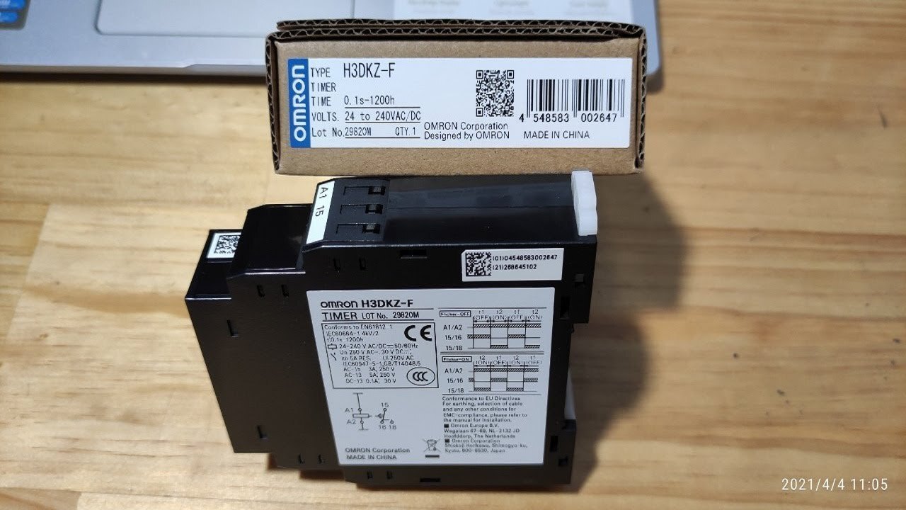 Omron H3dk- Series (Twin Timer Timer) H3dkz-f Ac/dc24-240 - Color: Black