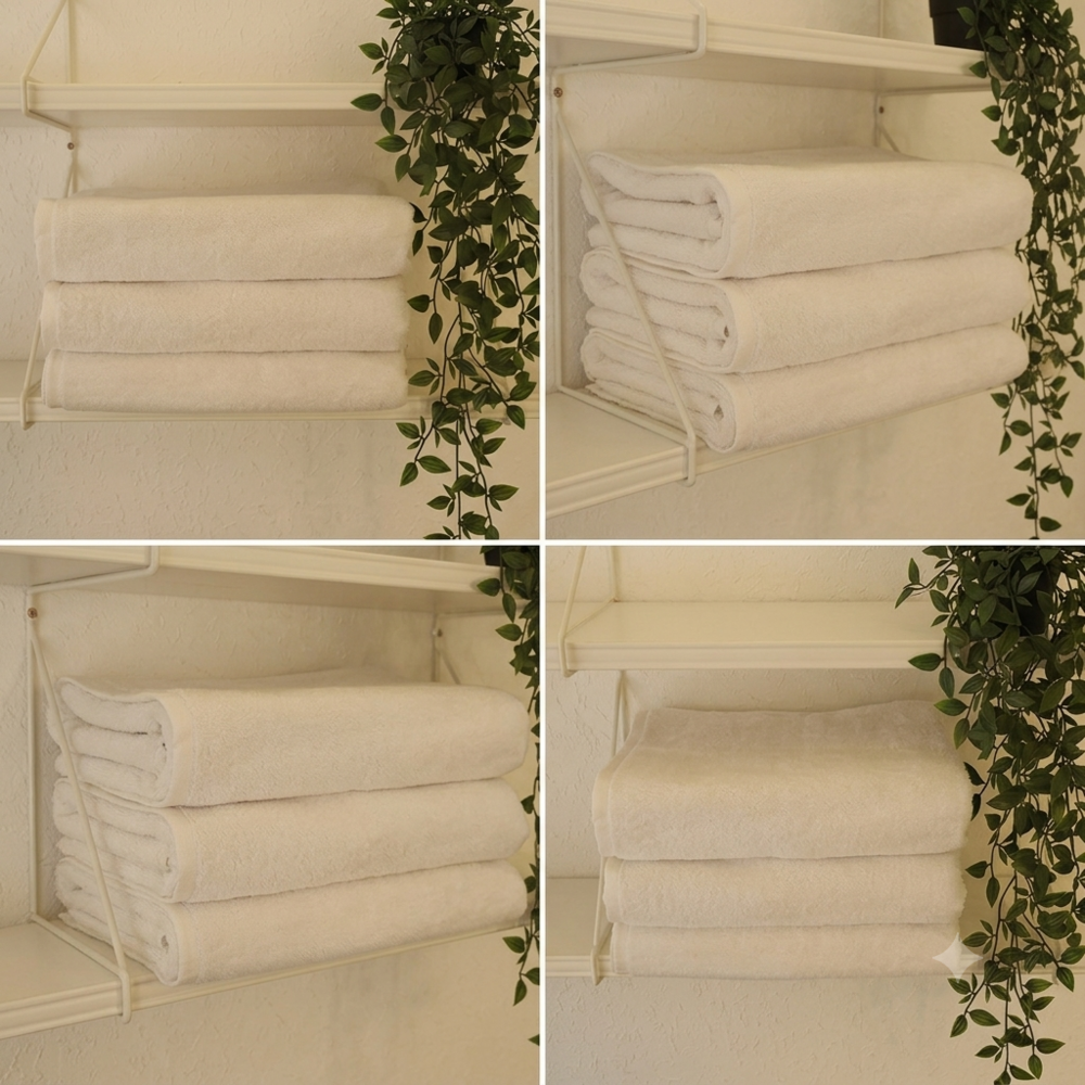 30X60 Inch White Plain Bath Towel - Color: Different Available