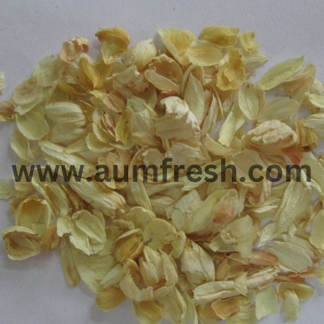 Jasmine Petal Flakes - Advanced Low Temperature Cold Dried, 100% Pure Natural Product, Yellow Color, Dried Flower Leaves, Enhanced Aroma And Flavor Enticing Freshness