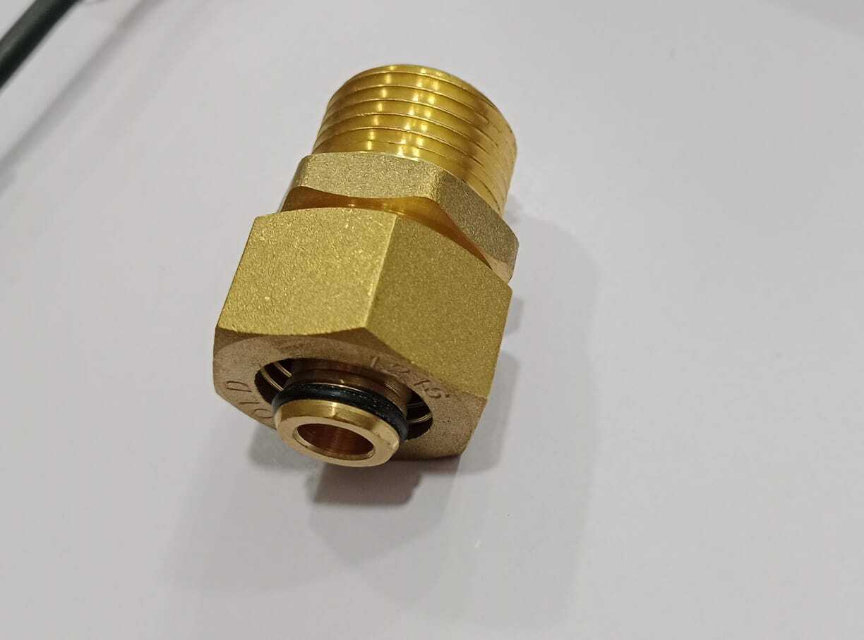 1216 Male Union Jdl Gold - Brass, 1/2", Male Connection | Forged Design For Gas Medium, Durable And High-quality Industry Standard