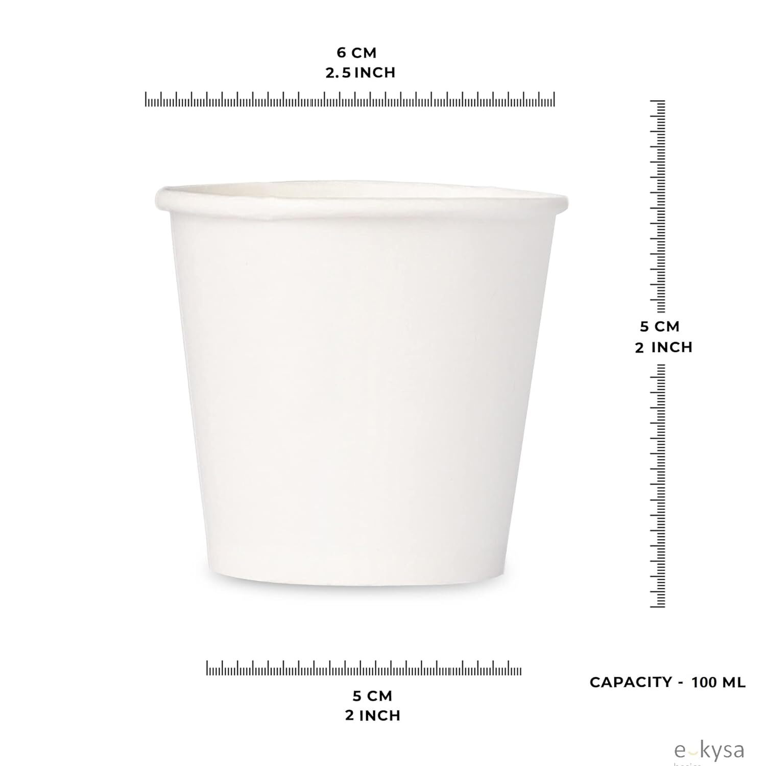 110ml Bio Compostable White Paper Cup - Paper Material, Lightweight Design , Eco-friendly, Oil And Cut Resistant, Suitable For Hot & Cold Beverages