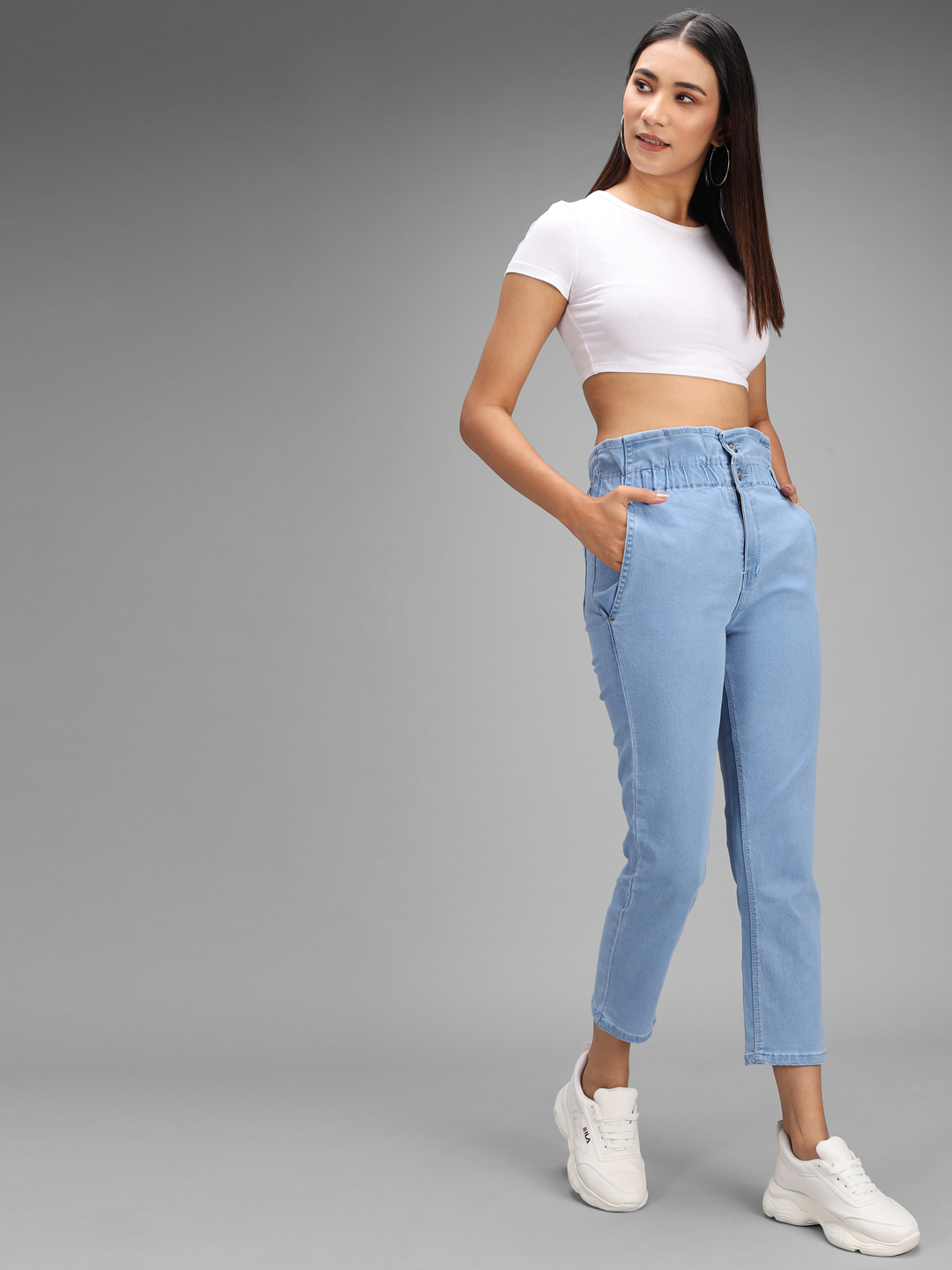 M Moddy 525ice Boyfriend Fit Stretchable Ankle-length Women Jeans